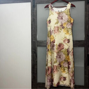 Vintage 90/s Y2K Dress Barn Feminine Floral Cottagecore Maxi Dress Women's 10